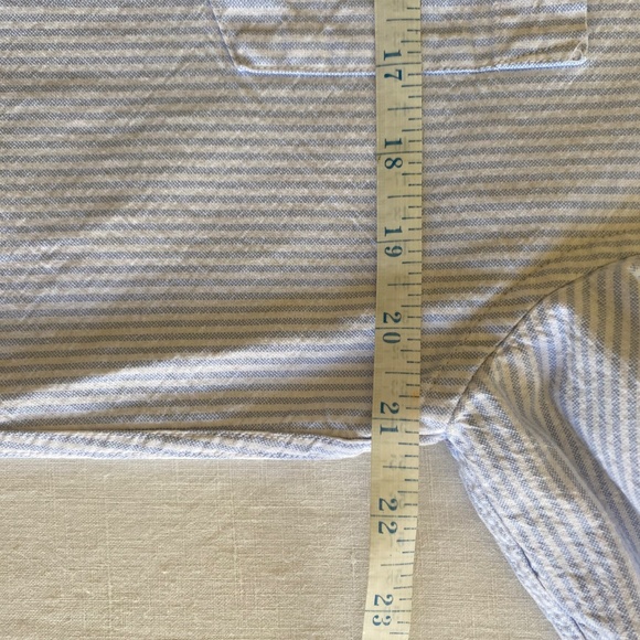 Brandy Melville Women's Button up Top, One Size, Blue & White Stripe - Picture 7 of 9